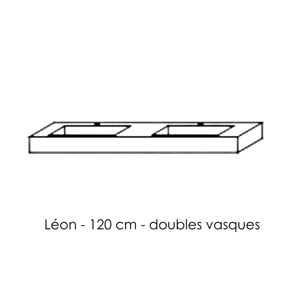 Léon, le plan avec vasque intégrée en Solid Surface
